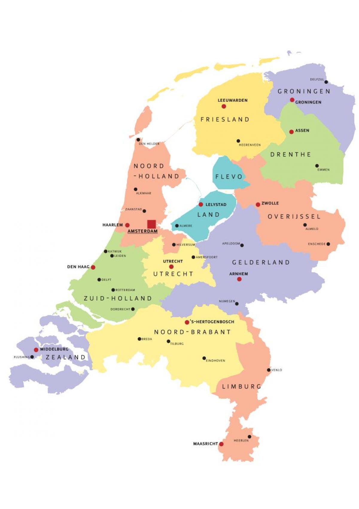 荷兰行政地图