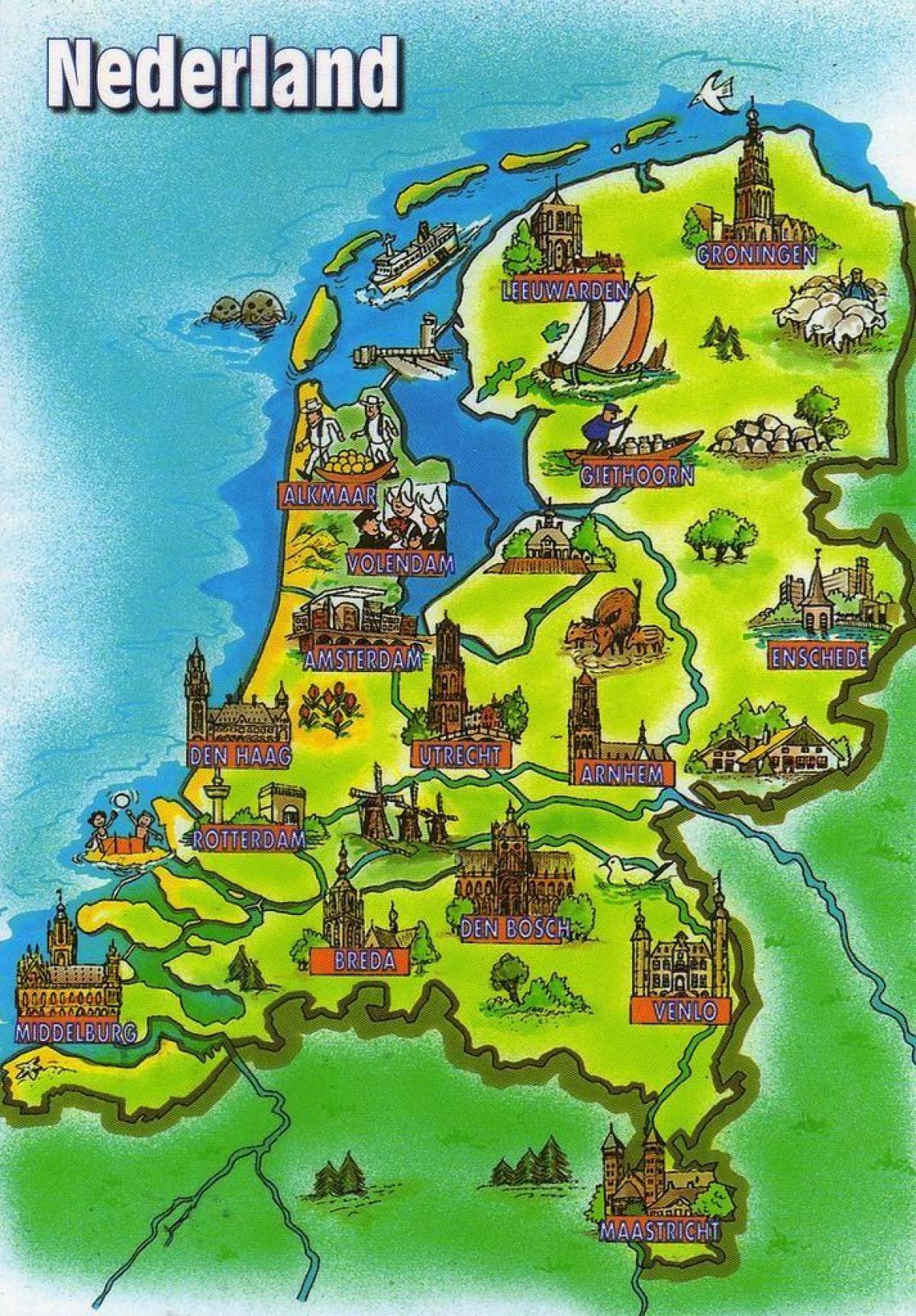 荷兰旅游地图