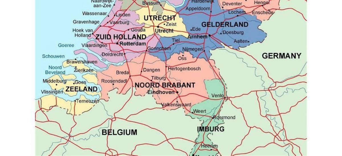 荷兰南部地图