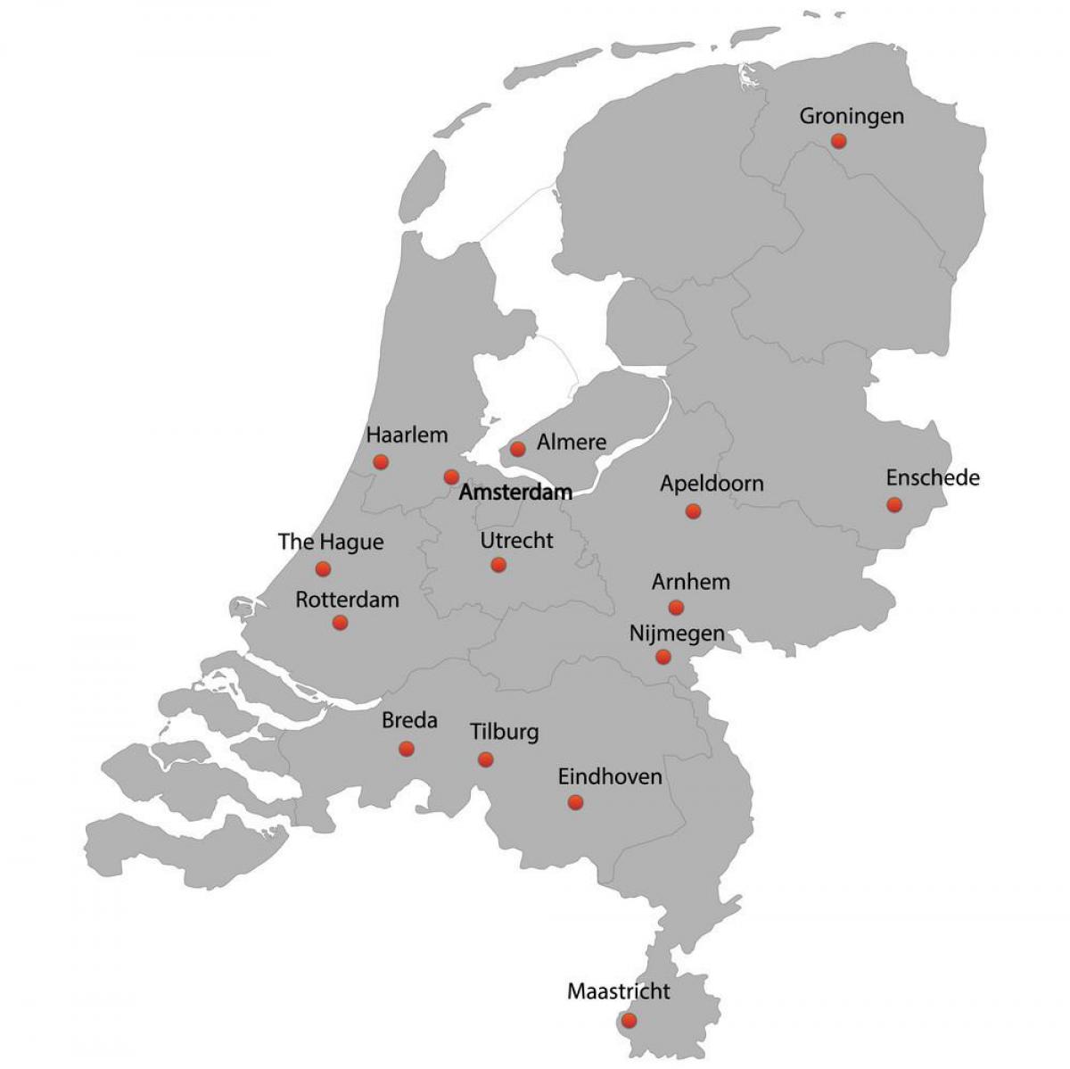 荷兰城市地图