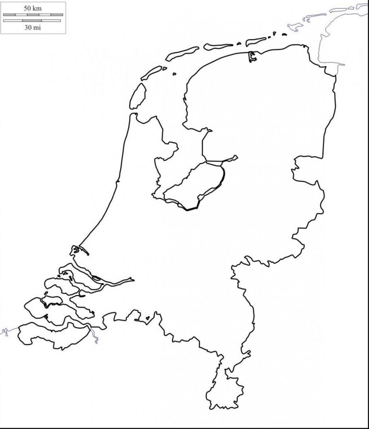 空的荷兰地图