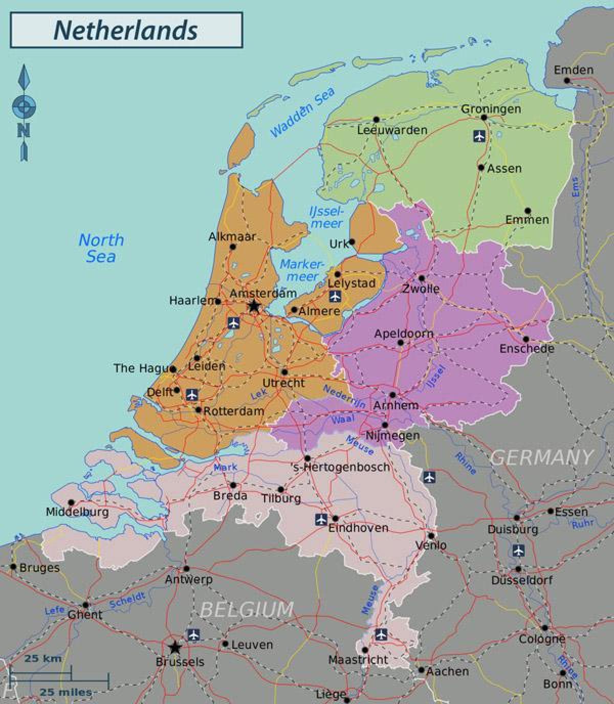 荷兰大地图